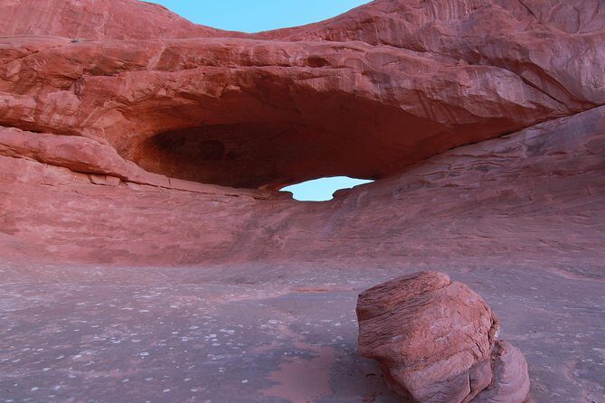 Arches National Park 4x4 Adventure from Moab - Dinosaur tracks at the end of the day: Utahraptor State Park stop