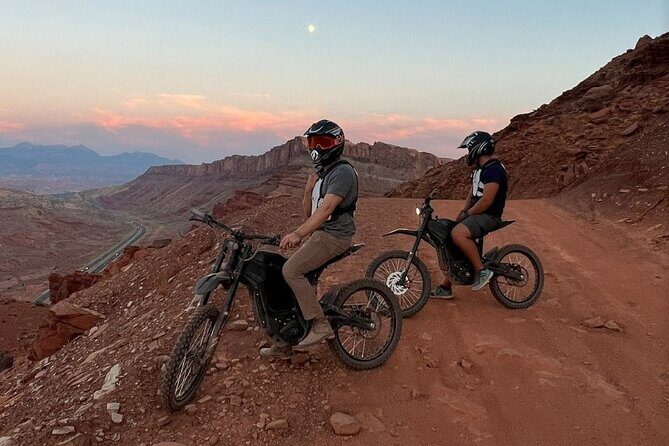 Electric Dirt Bike Tour, Shafer Trail, Canyonlands, Deadhorse - Stop 2: Dead Horse Point State Park viewpoints from below (no park entry)