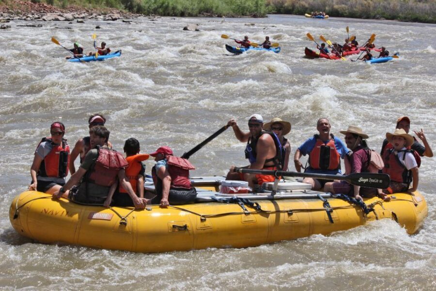 From Moab: Colorado River Guided Rafting Trip - From Moab Hotel Pickup to the First Splash