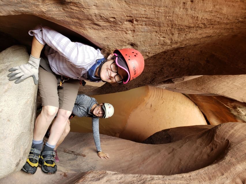 From Moab: Half-Day Canyoneering Adventure in Entrajo Canyon - The rappels: 15 feet first, then a 90-foot exit