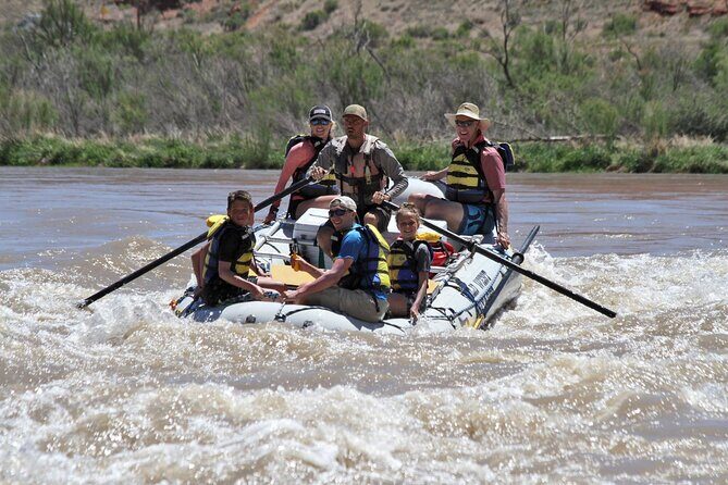 Half-Day Family-Friendly Moab Raft Trip - Launch day setup: PFD fitting, safety talk, and helmets on request