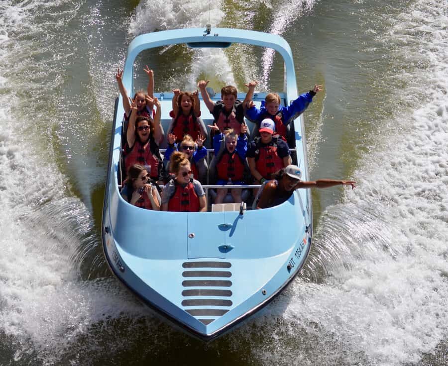 Moab: 2-Hour New Zealand style Adventure Jet Boat Tour - Seating, sound, and the one thing to plan around