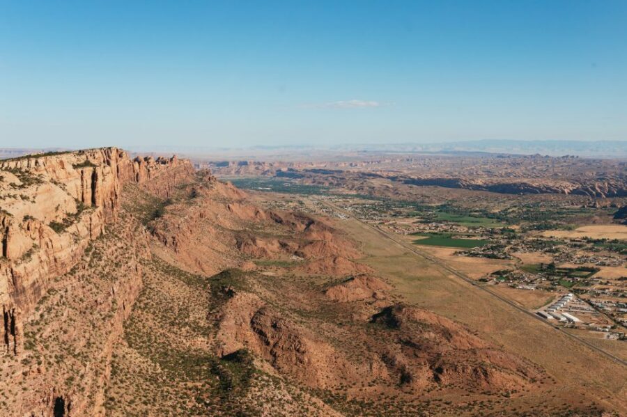 Moab: Corona Arch Canyon Run Helicopter Tour - Castleton Tower and Castle Valley: switching from arches to structure