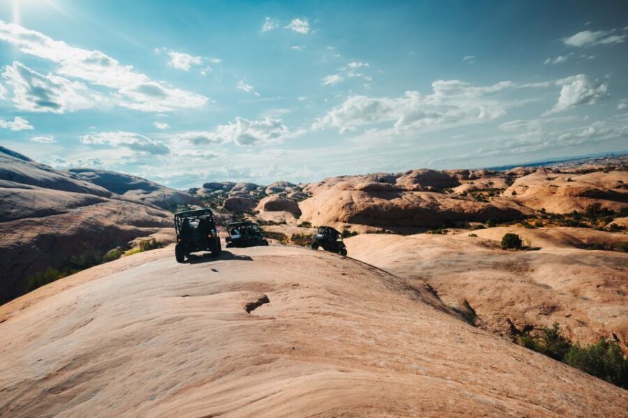 Moab: Hell's Revenge UTV 4x4 Guided Adventure - Meeting at Moab Tourism Center and getting set up right