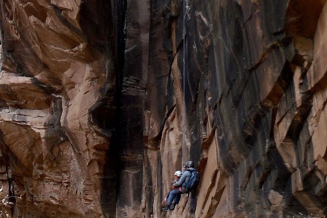 Moab Rappeling Adventure: Medieval Chamber Slot Canyon - The Hike In: rock fins, drainages, and lots of uneven footing
