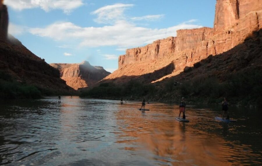 Moab: Stand-Up Paddleboard with small rapids on Colorado - On the Water on the Colorado River: Rapids, Waves, and Real River Fun