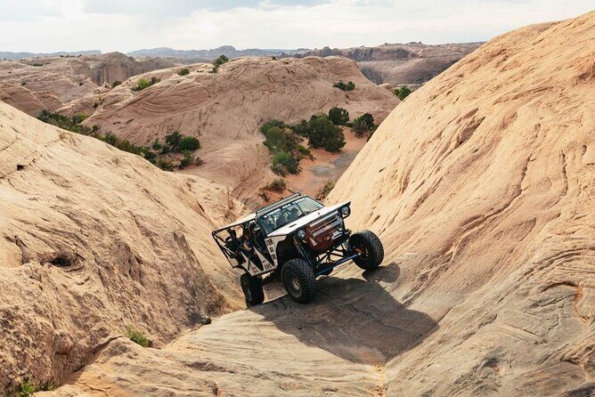 Moab's Most Xtreme 3-Hour Experience on Hell's Revenge - The guide matters: Dave, Kevin, Gerrit, Garret, and the pro-driver vibe