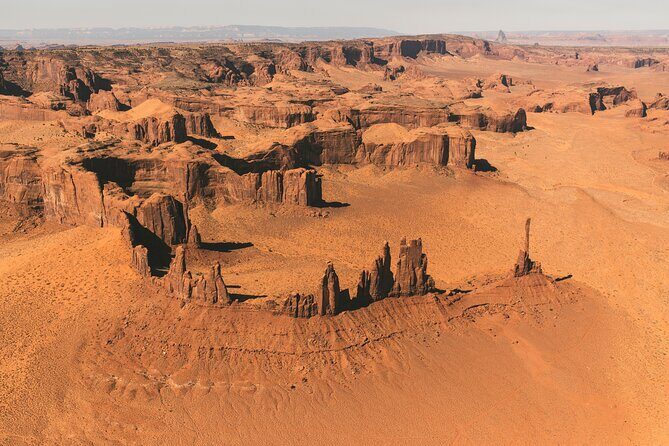 Monument Valley and Canyonlands National Park Combo Air Charter - Monument Valley from the air: The Mittens and the famous formations