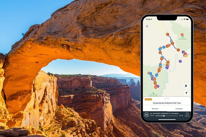Utah Mighty 5 Adventure Bundle: 8 Self-Guided Audio Tours - Day 4 in Canyonlands: Island in the Sky, Mesa Arch sunrise, and Upheaval Dome